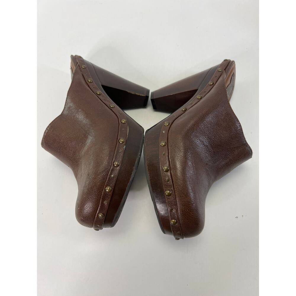 Zodiac Vintage Clogs Chocolate Brown Studded Detail Size 7 - Picture 6 of 8